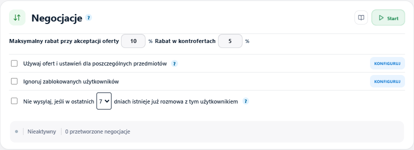 Marginesy i filtry negocjacji
